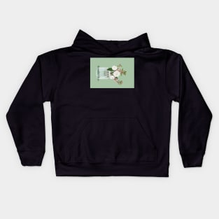 Honeysuckle and Roses portrait card Kids Hoodie